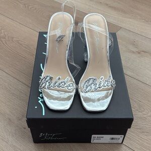 Betsey Johnson Silver 'Bride' Heels